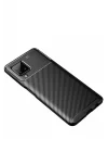 Mey İthalat®  Samsung Galaxy A22 Kılıf Auto Focus Karbon Kapak - Siyah