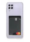 Mey İthalat®  Samsung Galaxy A22 Kılıf Kart Şeffaf Silikon - Şeffaf