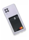Mey İthalat®  Samsung Galaxy A22 Kılıf Kart Şeffaf Silikon - Şeffaf