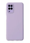 Mey İthalat®  Samsung Galaxy A22 Kılıf Lansman Glass Kapak - Lila