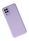 Mey İthalat®  Samsung Galaxy A22 Kılıf Lansman Glass Kapak - Lila
