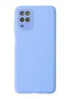 Mey İthalat®  Samsung Galaxy A22 Kılıf Lansman Glass Kapak - Mavi