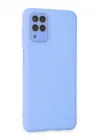 Mey İthalat®  Samsung Galaxy A22 Kılıf Lansman Glass Kapak - Mavi