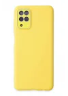 Mey İthalat®  Samsung Galaxy A22 Kılıf Lansman Glass Kapak - Sarı