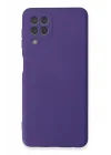 Mey İthalat®  Samsung Galaxy A22 Kılıf Nano içi Kadife Silikon - Mor