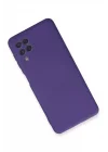 Mey İthalat®  Samsung Galaxy A22 Kılıf Nano içi Kadife Silikon - Mor