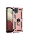 Mey İthalat®  Samsung Galaxy A22 Kılıf Sofya Yüzüklü Silikon Kapak - Rose
