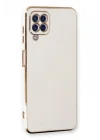 Mey İthalat®  Samsung Galaxy A22 Kılıf Volet Silikon - Beyaz