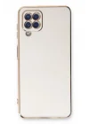 Mey İthalat®  Samsung Galaxy A22 Kılıf Volet Silikon - Beyaz