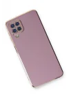 Mey İthalat®  Samsung Galaxy A22 Kılıf Volet Silikon - Mor
