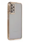 Mey İthalat®  Samsung Galaxy A23 4G Kılıf  Lensli Silikon - Gold