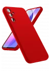 Mey İthalat®  Samsung Galaxy A24 4G Kılıf First Silikon - Kırmızı