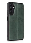 Mey İthalat®  Samsung Galaxy A25 5G Kılıf Flip Cover - Koyu Yeşil