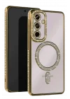 Mey İthalat®  Samsung Galaxy A26 Joke Simli Magneticsafe Kılıf - Gold