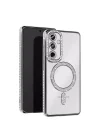 Mey İthalat®  Samsung Galaxy A26 Joke Simli Magneticsafe Kılıf - Gümüş
