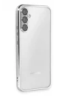 Mey İthalat®  Samsung Galaxy A34 5G Kılıf  Lensli Silikon - Gümüş