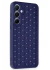 Mey İthalat®  Samsung Galaxy A35 5G Kılıf Petek Silikon Kapak - Lacivert