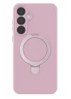 Mey İthalat®  Samsung Galaxy A35 5G Regal Magsafe Standlı Kapak - Açık Pembe