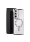 Mey İthalat®  Samsung Galaxy A36 Joke Simli Magneticsafe Kılıf - Gümüş