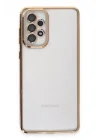 Mey İthalat®  Samsung Galaxy A53 5G Kılıf  Lensli Silikon - Gold