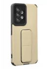 Mey İthalat®  Samsung Galaxy A53 5G Kılıf Mega Standlı Silikon - Gold