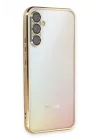 Mey İthalat®  Samsung Galaxy A54 5G Kılıf  Lensli Silikon - Gold
