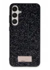 Mey İthalat®  Samsung Galaxy A55 5G Bright Simli Kapak - Siyah