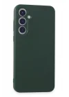 Mey İthalat®  Samsung Galaxy A55 5G Kılıf First Silikon - Koyu Yeşil