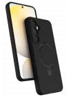 Mey İthalat®  Samsung Galaxy A55 5G Regal Magsafe Standlı Kapak - Siyah