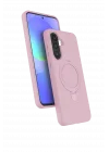 Mey İthalat®  Samsung Galaxy A56 Regal Magsafe Standlı Kapak - Açık Pembe