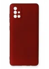 Mey İthalat®  Samsung Galaxy A71 Kılıf First Silikon - Bordo