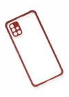 Mey İthalat®  Samsung Galaxy A71 Kılıf Miami Şeffaf Silikon - Fuşya