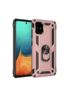 Mey İthalat®  Samsung Galaxy A71 Kılıf Sofya Yüzüklü Silikon Kapak - Rose