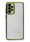 Mey İthalat®  Samsung Galaxy A73 5G Kılıf  Lensli Silikon - Yeşil