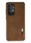 Mey İthalat®  Samsung Galaxy A73 5G Kılıf Loop Deri Silikon - Kahverengi