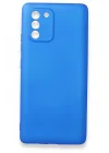 Mey İthalat®  Samsung Galaxy A91 / S10 Lite Kılıf First Silikon - Mavi