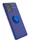 Mey İthalat®  Samsung Galaxy A91 / S10 Lite Kılıf Range Yüzüklü Silikon - Mavi