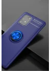 Mey İthalat®  Samsung Galaxy A91 / S10 Lite Kılıf Range Yüzüklü Silikon - Mavi