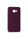 Mey İthalat®  Samsung Galaxy C7 Pro Kılıf First Silikon - Mürdüm