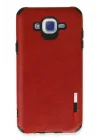 Mey İthalat®  Samsung Galaxy J7 Kılıf Loop Deri Silikon - Kırmızı