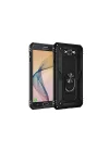 Mey İthalat®  Samsung Galaxy J7 Kılıf Sofya Yüzüklü Silikon Kapak - Siyah