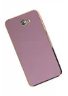 Mey İthalat®  Samsung Galaxy J7 Prime Kılıf Volet Silikon - Mor