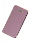 Mey İthalat®  Samsung Galaxy J7 Prime Kılıf Volet Silikon - Mor