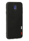 Mey İthalat®  Samsung Galaxy J7 Pro / J730 Kılıf Loop Deri Silikon - Siyah