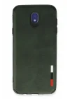 Mey İthalat®  Samsung Galaxy J7 Pro / J730 Kılıf Loop Deri Silikon - Yeşil
