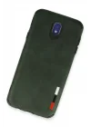 Mey İthalat®  Samsung Galaxy J7 Pro / J730 Kılıf Loop Deri Silikon - Yeşil