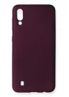 Mey İthalat®  Samsung Galaxy M10 Kılıf First Silikon - Mürdüm