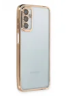 Mey İthalat®  Samsung Galaxy M23 Kılıf  Lensli Silikon - Gold