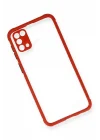 Mey İthalat®  Samsung Galaxy M31 Kılıf Miami Şeffaf Silikon - Kırmızı