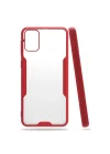 Mey İthalat®  Samsung Galaxy M31 Kılıf Platin Silikon - Kırmızı